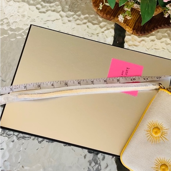 Kate Spade Sunkiss Embroidered Canvas Sun Pouch Wristlet NWT - Picture 11 of 11
